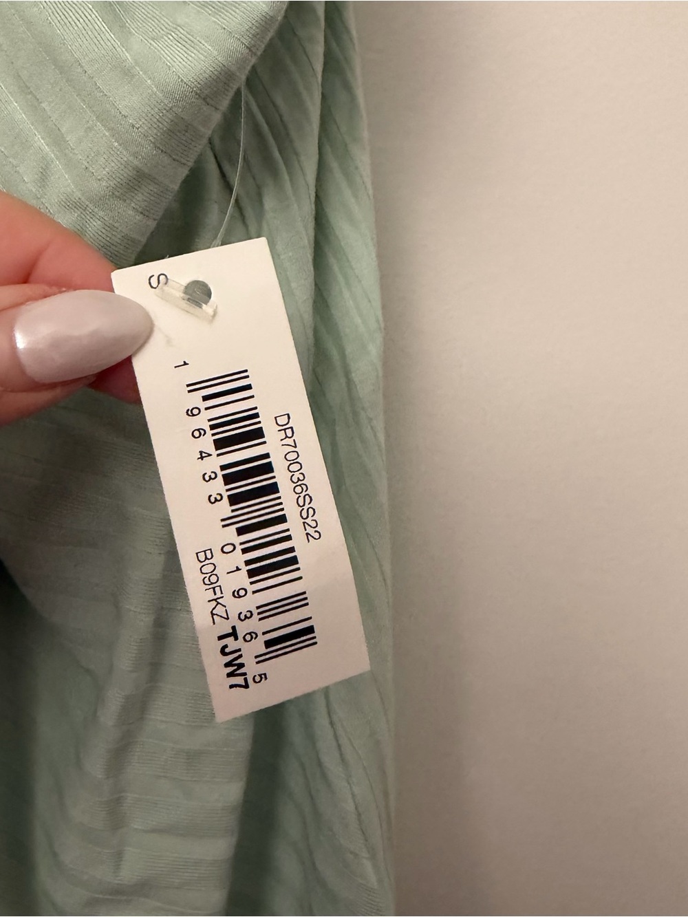 Daily Ritual Ribbed Halter Tank Top Seafoam Green - Picture 6 of 6